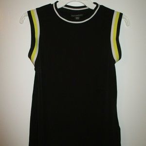 vintage black, white and yellow tank top